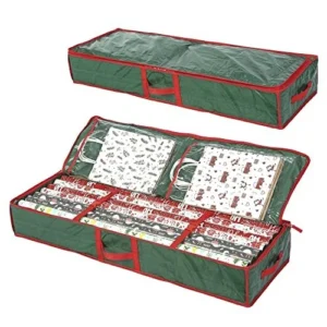 Underbed Gift Wrap Organizer,Gift Wrapping Paper Storage Container,Holds Green