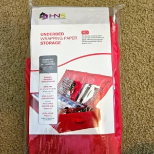 HNS Underbed Wrapping Paper Storage Bag Red Zipper Handles 40 Rolls 41.25